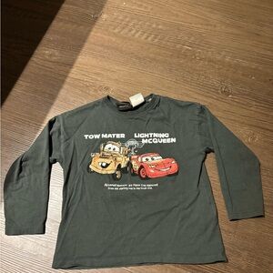 Zara Kids Dark Green Cars Long Sleeve Shirt